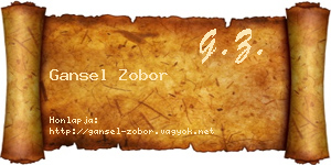 Gansel Zobor névjegykártya